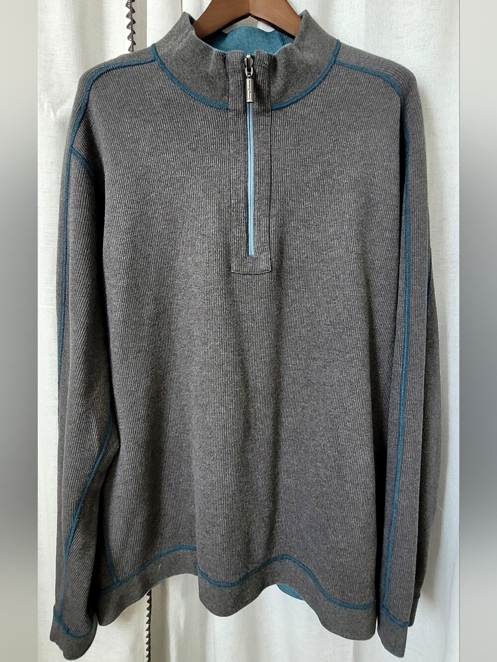 Tommy Bahama Flipshore Reversible Half Zip Pullover Sweatshirt